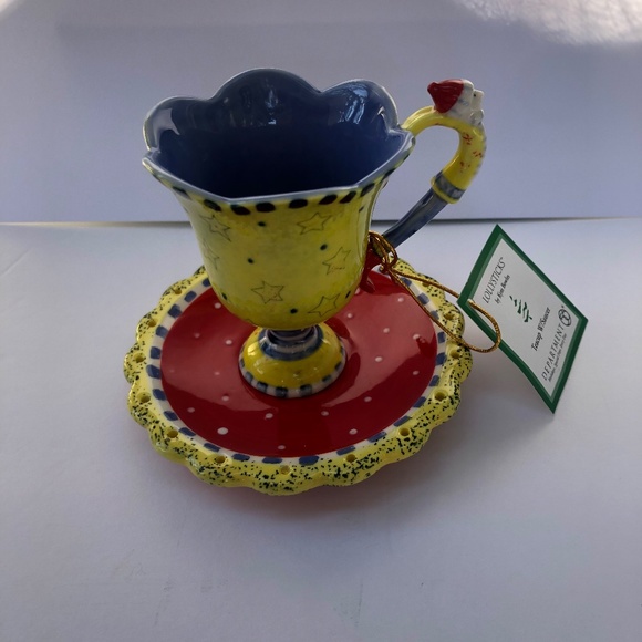 Dept. 56 Elf tea light Teacup and Saucer NWT department - Picture 2 of 9